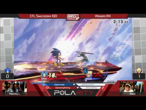 CFL Smackdown 100 WiiU - KingWill (Sonic) vs Xmas (Shulk) - Winners R4