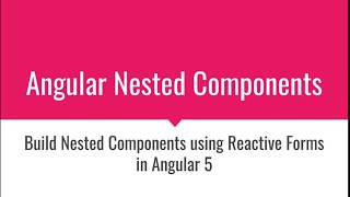 Angular 5 Nested Components