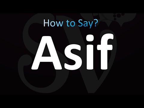 How to Pronounce Asif (correctly!)