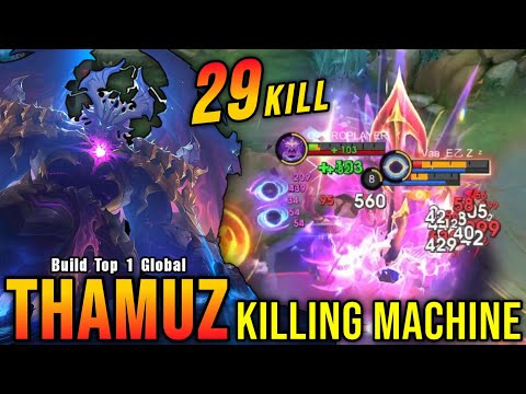 29 Kills!! Thamuz Nexus Sea 11.11 Skin The Killing Machine!! - Build Top 1 Global Thamuz ~ MLBB
