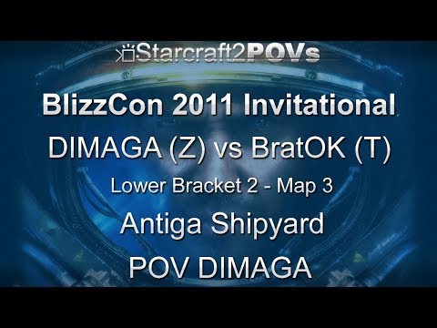 SC2 WoL - BlizzCon 2011 Invitational - DIMAGA vs BratOK - LBR2 - Map 3 - Antiga Shipyard - DIMAGA