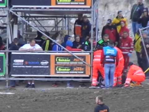 Ryan Villopoto after the crash on MXGP of Trentino 2015 - SkyView fan video