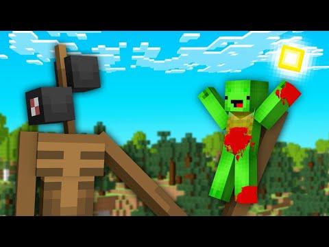 Maizen JJ & Mikey - JJ and Mikey ESCAPE  from SIREN HEAD In Minecraft!