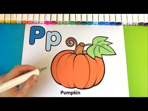 Kids Color and Learn: The Alphabet P and Pumpkin