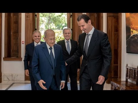 شاهد في زيارة نادرة.. عون يصل إلى دمشق ويلتقي الأسد