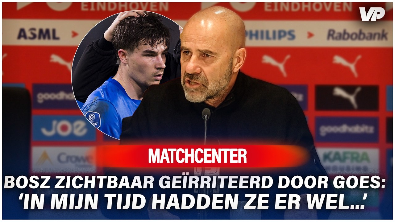 PSV-trainer Bosz cynisch op persconferentie: 'Het was met Goes? Dan is het goed'