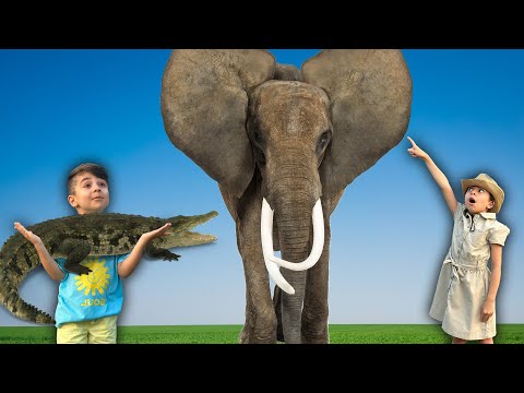 Largest Land Animals for kids | educational wild animal video for kids by Atrin and Soren