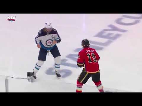 Matthew Tkachuk and Blake Wheeler Fight | Jets vs Flames 8-1-20