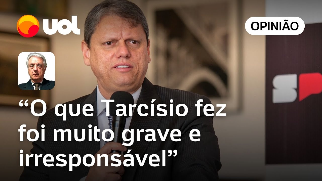 Tarcísio comete abuso de poder e se arrisca a inelegibilidade ao associar Boulos a PCC | Maierovitch