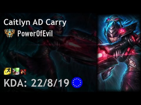 Caitlyn AD Carry vs Ezreal - PowerOfEvil - EUW Challenger Patch 6.20