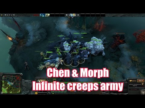 Dota 2 6.84 - Morph & Chen Infinite (Ancients) Creeps Army