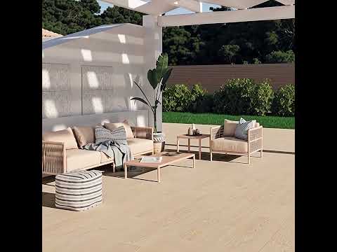 Dalle extérieur effet bois Amazonia 2.0 beige R11 29,5x120 cm
