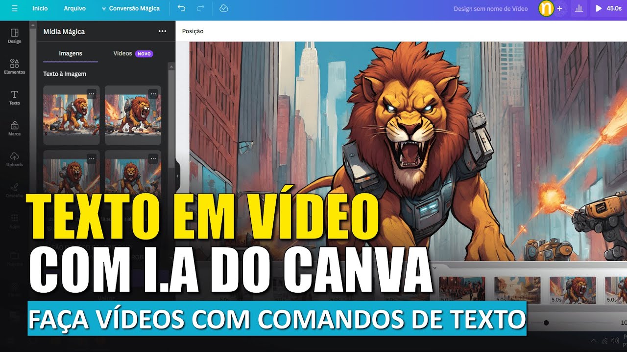 [CANVA] Como transformar TEXTO em VÍDEO e TEXTO em IMAGEM com I.A