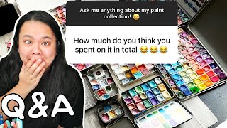 STUDIO VLOG | Handmade Watercolor Paints Q&A + Unboxing Happy Mail!