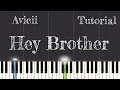 Avicii - Hey Brother Piano Tutorial Slower