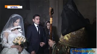 Հետպատերազմյան առաջին պսակադրությունը Դադիվանքում. նորապսակներին օրհնել է Պարգև սրբազանը