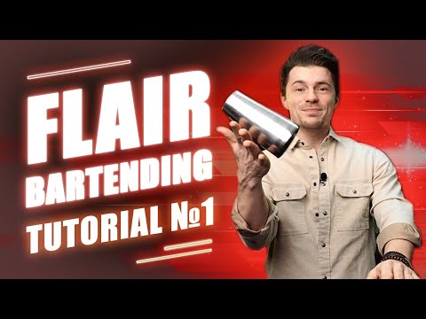 Palm spin, figure 8, thumb around with a shaker | First steps in Flair Bartending | Tutorial 01