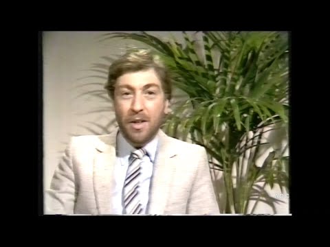 Channel 4 slide announcer Keith Harrison in-vision few sec 16th January 1983
