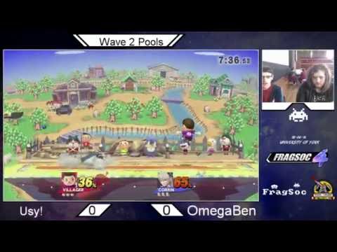 Fragsoc 4 - Omegaben (Corrin) Vs. Usy! (Villager) - Sm4sh Pools