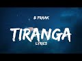 YODHA: Tiranga(lyrics) Sidharth Malhotra, Raashii Khanna | Tanishk Bagchi, B Praak | Manoj Muntashir