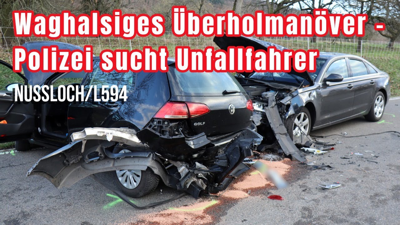 Unfall auf  der L594 – Drei Verletzte, 125.000 Euro Schaden, Unfallverursacher flüchtig