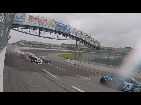 NASCAR Whelen Euro Series (Elite 1) 2017. Race 2 Raceway Venray. T.Ferrando & C.Bouchut Hard Crash