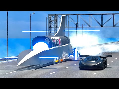 SSC Bloodhound GTR vs 100000 HP Koenigsegg Jesko Black Devil at Special Stage Route X