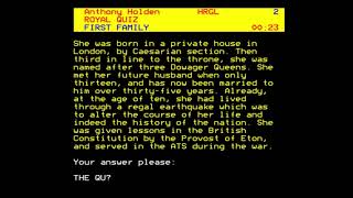 Royal Quiz for the BBC Micro