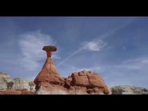 Toadstools Rock Formations, Utah - Aerial 4k