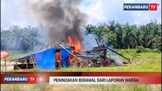 Rakit Peti Dibakar! Penindakan Tegas Di Kuansing