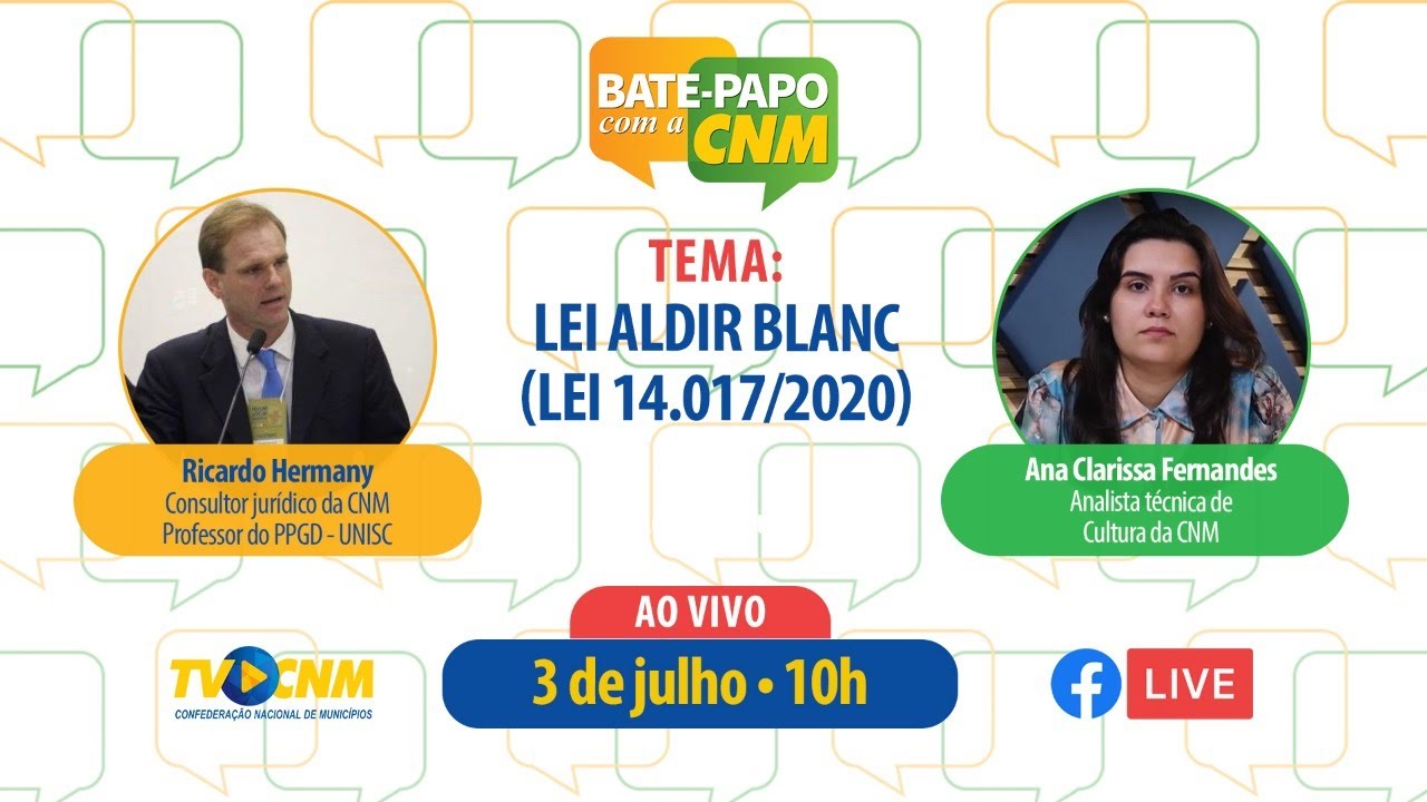 Bate-papo com a CNM | Lei Aldir Blanc (Lei 14.017/2020)