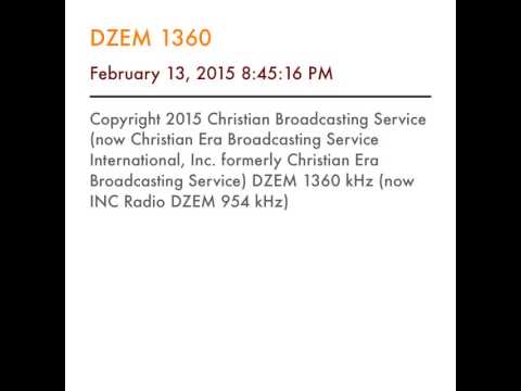 DZEM 1360 kHz (now INC Radio DZEM 954 kHz)