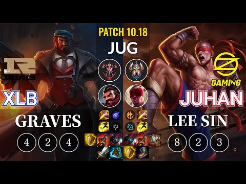 RNG XLB Graves vs OZ Juhan Lee Sin Jungle - KR Patch 10.18