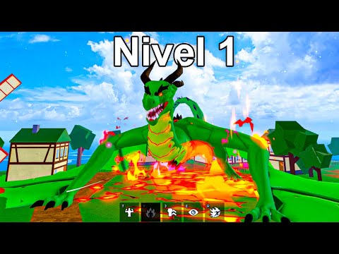 Maxing Dragon Fruit in the 1st SEA as a NOOB in Blox Fruits