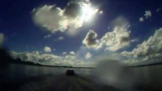 preview picture of video 'Waterskiing at Hazelwood Pondage (Helmet Cam)'