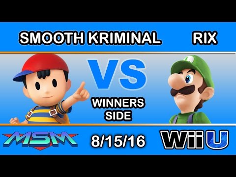 MSM 62 - Smooth Kriminal (Ness) Vs. THB | Rix (Luigi) Winners Side - Smash Wii U