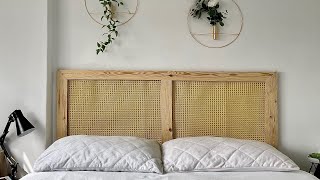 DIY KING | Easy And Cheap | PINTEREST inspired RATTAN HEADBOARD