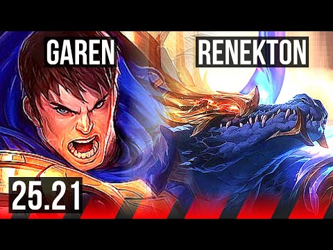 GAREN vs RENEKTON (TOP) | 51k DMG, 13/3/9, 500+ games, Dominating | EUW Master | 25.21