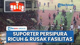 Suporter Persipura Jayapura Ricuh Rusak Fasilitas Stadion Lukas Enembe seusai Dikalahkan Adhyaksa FC