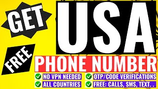 How to Get US Number for Free | Free US Number for Verification [Without VPN]