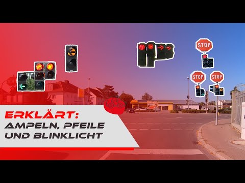 Traffic lights, arrows and yellow flashing lights