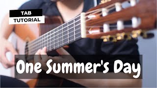 One Summer's Day (Spirited Away) - Joe Hisaishi - Fingerstyle Guitar Lesson + TAB