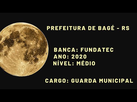 Questão 36 - Prefeitura de Bagé - RS - 2020 - Guarda Municipal