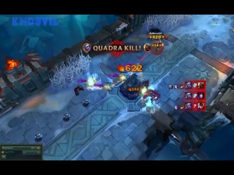 League of Legends QuadraKill Tristana with statikk shiv