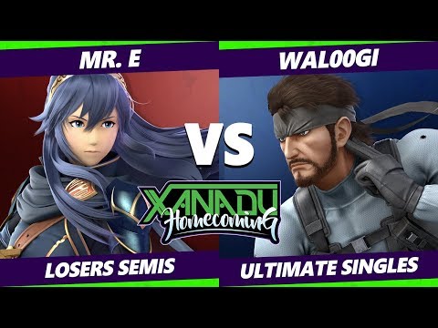 Xanadu Homecoming Losers Semis - Mr. E (Lucina) Vs. Wal00gi (Snake) Smash Ultimate - SSBU