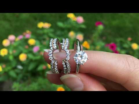 1.15 Ct. Double Row Prong Halo Ring Guard - TwoBirch TB-GUARD-0170-RG-M