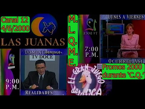 0449 Promos de Canal 12 durante '¿CQ?': M.L.Q.M.E. - Canal 12 de El Salvador, 4 de Junio 2000