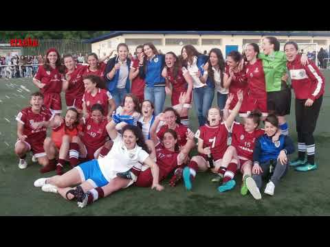 Celebración Bizkerre B ascenso a Liga Vasca - www.ligasfutbolfemenino.com