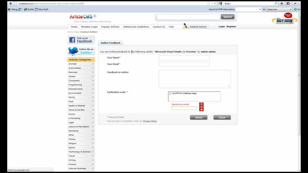 Article Directory Script | Article Directory Software  | Article Website Script