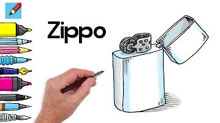 How to Draw a Zippo Lighter Real Easy